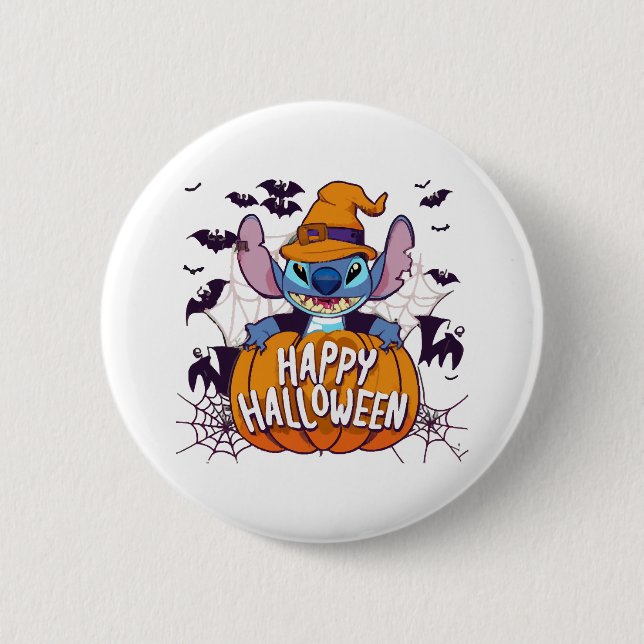 Badge Rond 5 Cm Halloween Stitch (Devant)