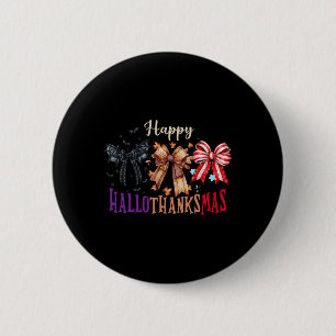 Badge Rond 5 Cm Halloween Thanksgiving Joyeux Hallothanksmas Coque