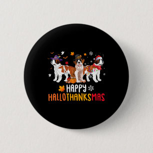 Badge Rond 5 Cm Halloween Thanksgiving Noël drôle Saint Berna