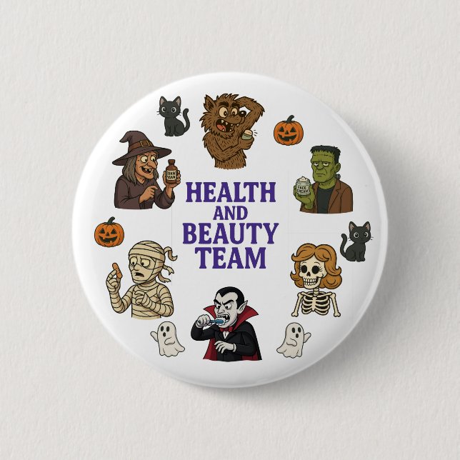 Badge Rond 5 Cm Halloween Thématique santé et beauté (Devant)
