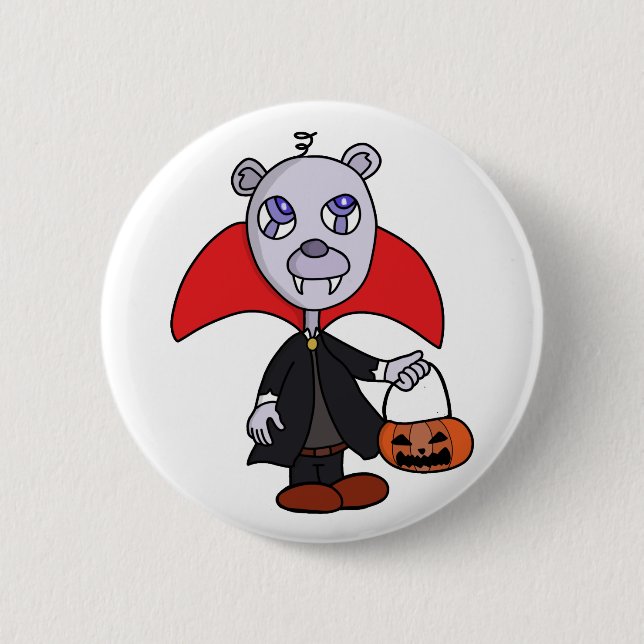 Badge Rond 5 Cm Halloween Vampire Trick or Treat (Devant)