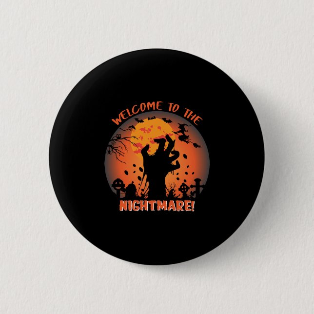 Badge Rond 5 Cm Halloween Welcome (Devant)