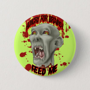 Badge Rond 5 Cm Halloween Zombie Head Button