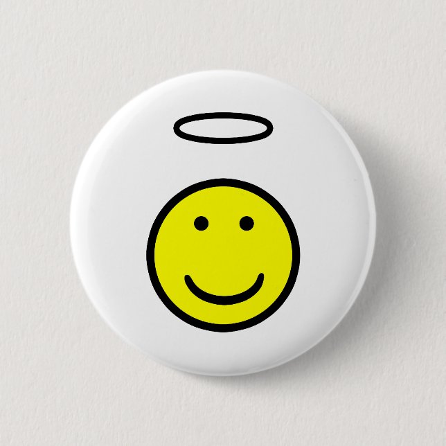 Badge Rond 5 Cm Halo de visage (Devant)