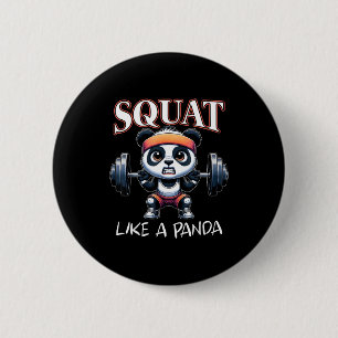 Badge Rond 5 Cm Haltérophilie de Panda Fitness Citation Drôle de G