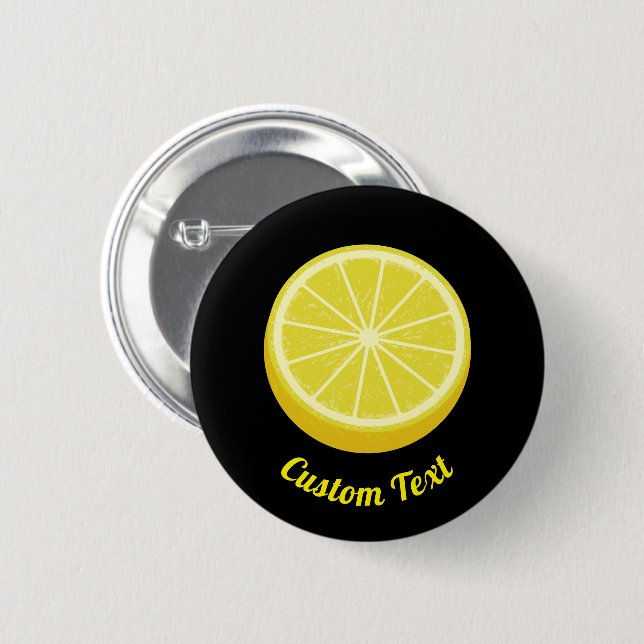 Badge Rond 5 Cm Halve Lemon (Devant & derrière)