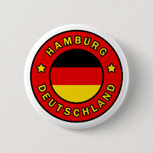Badge Rond 5 Cm Hambourg Deutschland