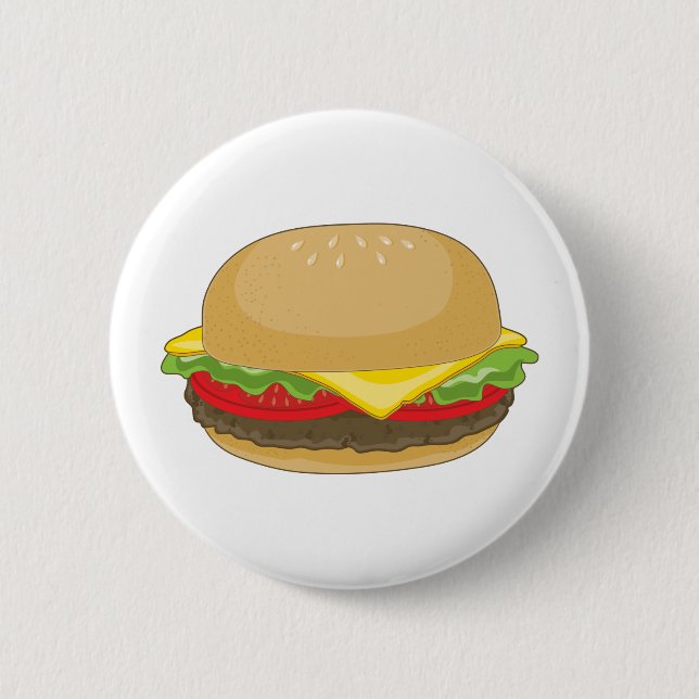 Badge Rond 5 Cm Hamburger (Devant)