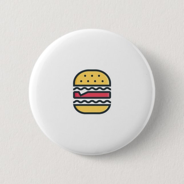 Badge Rond 5 Cm Hamburger ! (Devant)
