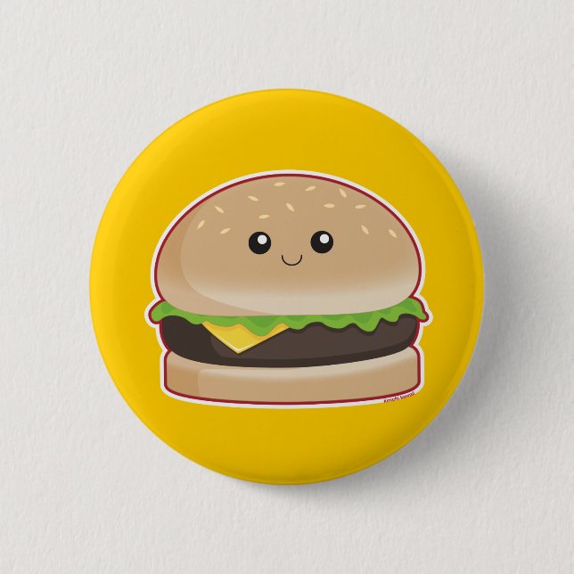 Badge Rond 5 Cm Hamburger (Devant)