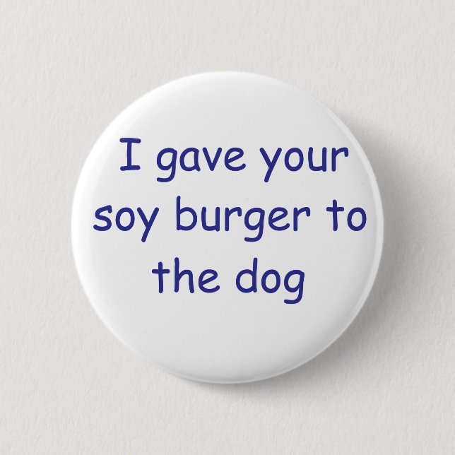 Badge Rond 5 Cm Hamburger de soja de BBQ (Devant)