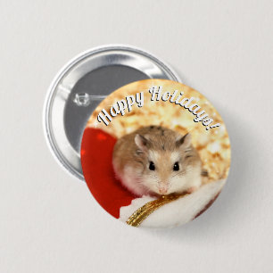 Badge Rond 5 Cm Hammyville - Hamster Holiday
