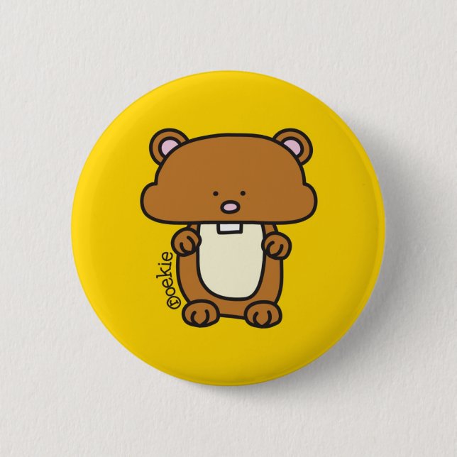 Badge Rond 5 Cm Hamster - bouton (Devant)