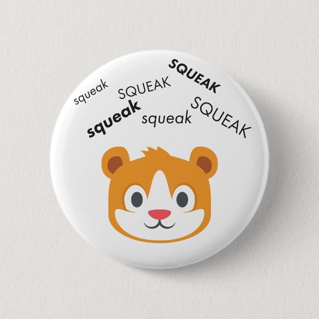 Badge Rond 5 Cm Hamster Emoji mignon de grincement (Devant)