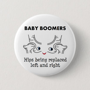 Badge Rond 5 Cm Hanches de baby boomer