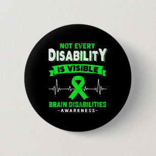 Badge Rond 5 Cm Handicap cérébral Sensibilisation Pas Tous Handica