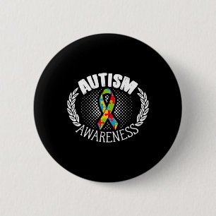 Badge Rond 5 Cm Handicap sensibilisation sur l'autisme Mois 1