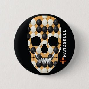 Badge Rond 5 Cm HANDSKULL Baduk, Happy skull, drapeau Baduk
