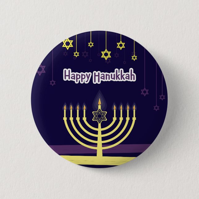Badge Rond 5 Cm Hanoukka (Devant)