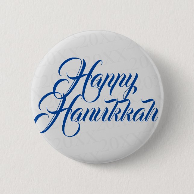 Badge Rond 5 Cm Hanoukka heureux (Devant)