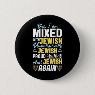 Badge Rond 5 Cm Hanoukka Pâque Israël Juif Juif Mixte Fière