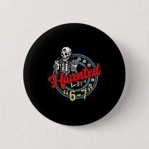 Badge Rond 5 Cm Hanté par 67 squelettes drôles et Halloween de cit