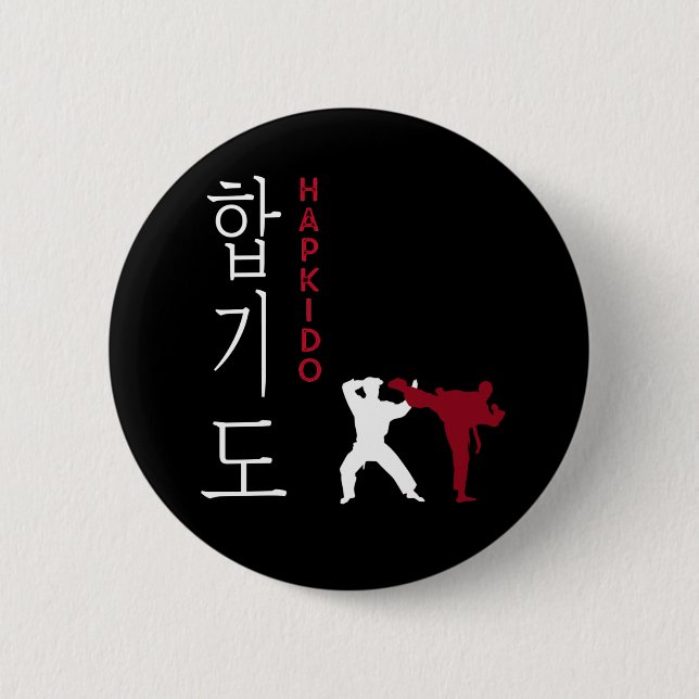 Badge Rond 5 Cm Hapkido Arts martiaux coréens (Devant)