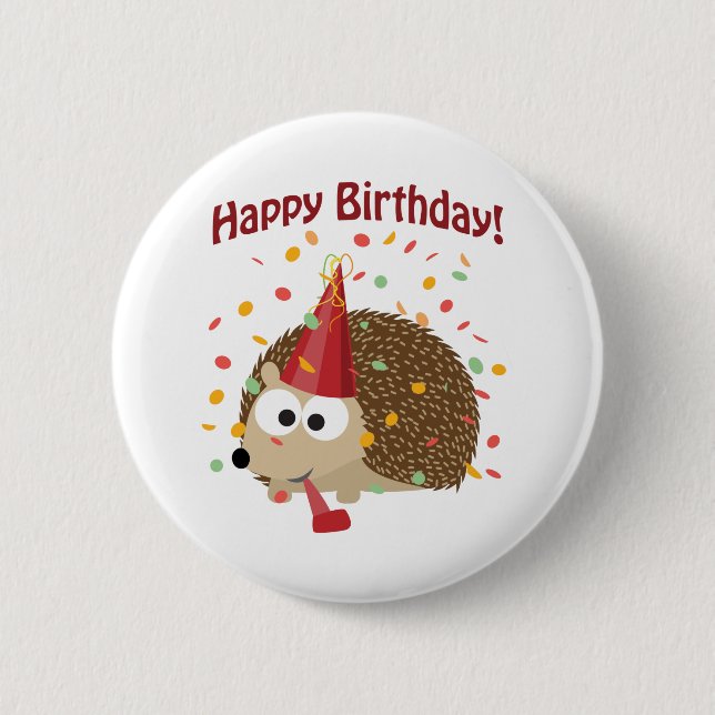 Badge Rond 5 Cm Happy Anniversaire Confetti (Devant)