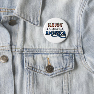 Badge Rond 5 Cm Happy Birthday