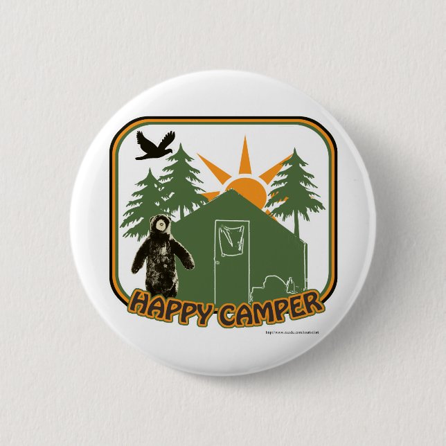 Badge Rond 5 Cm Happy Camper Classic (Devant)