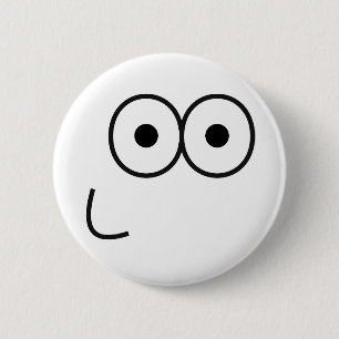 Badge Rond 5 Cm Happy Eyes and Mouth - Bouton Pinback