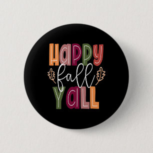 Badge Rond 5 Cm Happy Fall Yall Pumkin Thanksgiving Halloween Cut