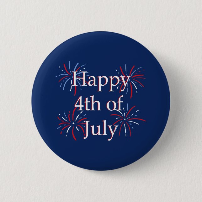 Badge Rond 5 Cm Happy Fourth Button (Devant)