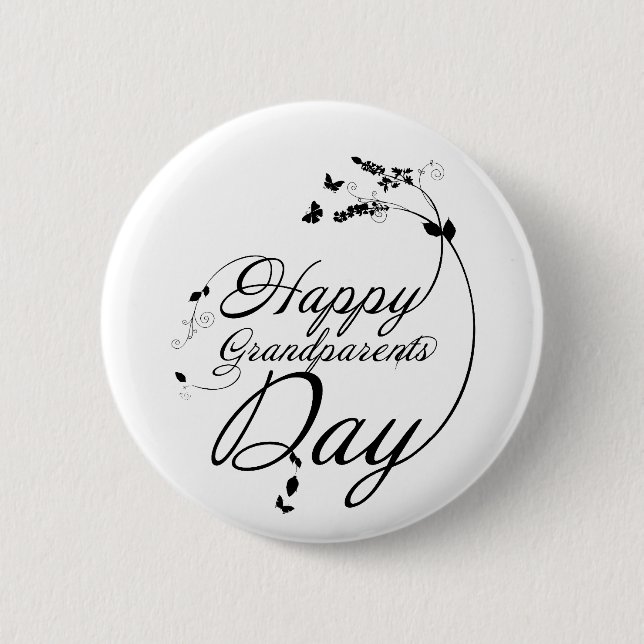 Badge Rond 5 Cm Happy grandparents day (Devant)