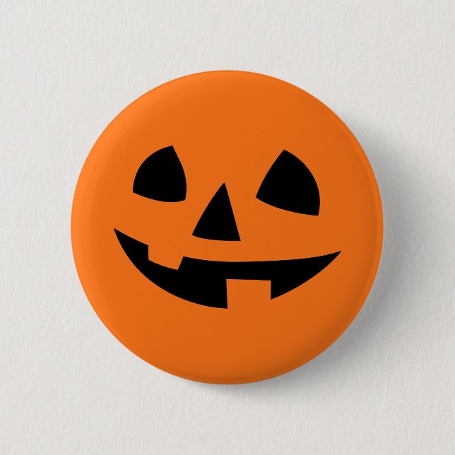 Badge Rond 5 Cm Happy Halloween citrouille isolé drôle icône de so (Devant)