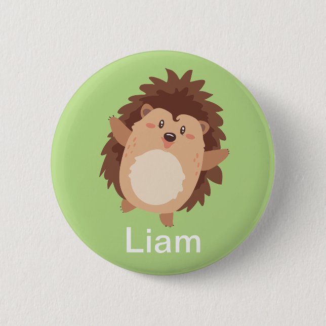 Badge Rond 5 Cm Happy Hedgehog Doodle (Devant)
