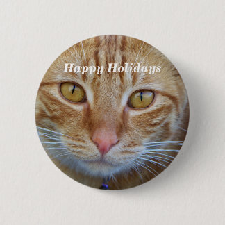 Badge Rond 5 Cm Happy Holidays_ Button_by Elenne Boothe