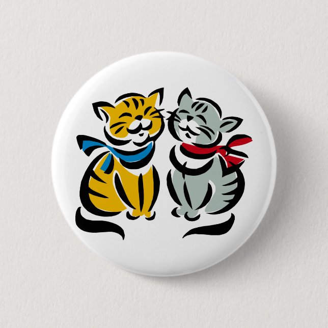 Badge Rond 5 Cm Happy Kittens (Devant)