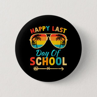 Badge Rond 5 Cm Happy Last Day Of School Hello Summer Students And