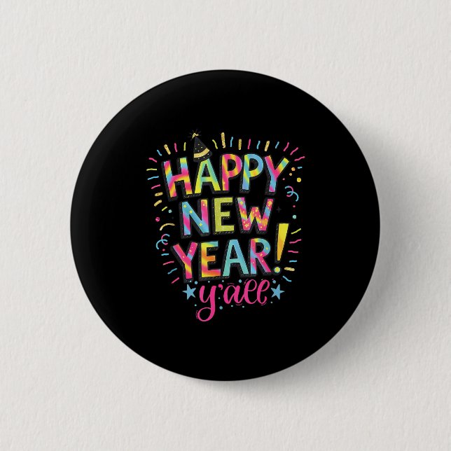 Badge Rond 5 Cm Happy New Year 2026 New Years Eve Party Countdown  (Devant)