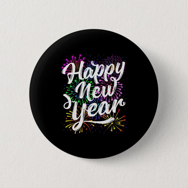 Badge Rond 5 Cm Happy New Year Party Supplies 2026 Family Matching (Devant)
