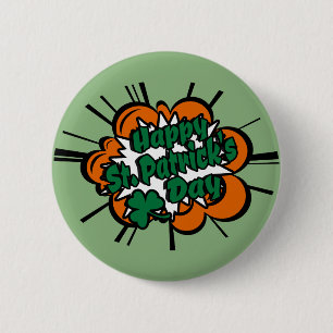 Badge Rond 5 Cm Happy St. Patrick's Day