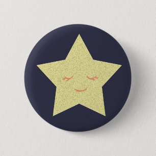 Badge Rond 5 Cm Happy Star