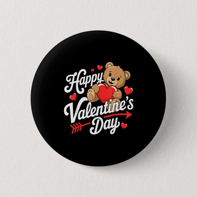 Badge Rond 5 Cm Happy Valentines Day Shirts Women Cute Valentine  (Devant)