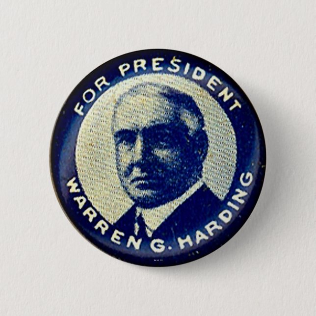 Badge Rond 5 Cm Harding pour le président - bouton (Devant)