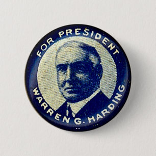 Badge Rond 5 Cm Harding pour le président - bouton