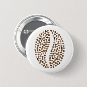 Badge Rond 5 Cm haricot de grains de café
