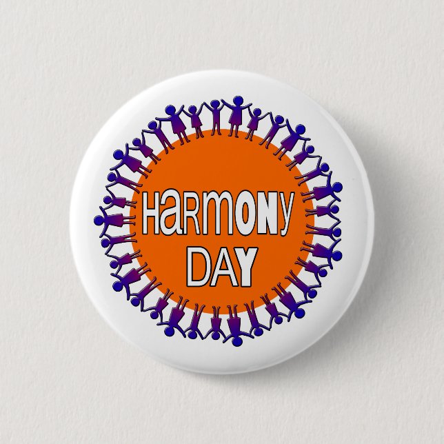Badge Rond 5 Cm Harmony day, Australie (Devant)
