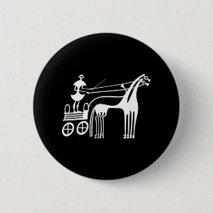 Badge Rond 5 Cm Harnais de transport de cheval Racing Art grec