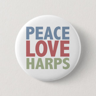 Badge Rond 5 Cm Harpes d'amour de paix